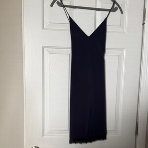 Alice + Olivia Strapless lace trim Midnight Blue Dress